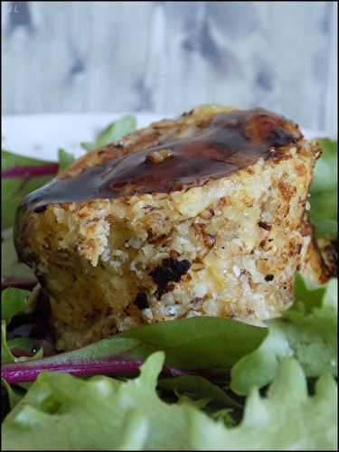 Chevre pané à la noisette