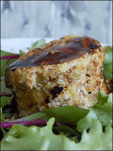 Chevre pané à la noisette