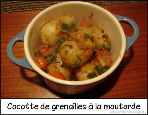 Cocotte de grenailles à la moutarde