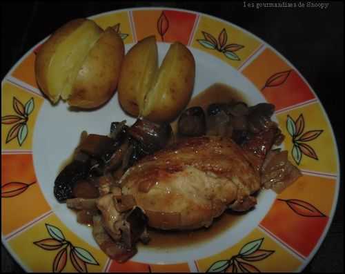 Cocotte de poulet aux champignons