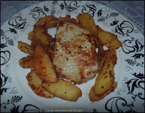 Cotes de porc aux pommes et sirop d'érable