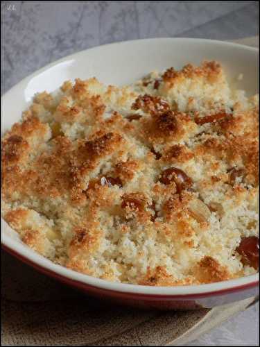 Crumble pomme dattes coco