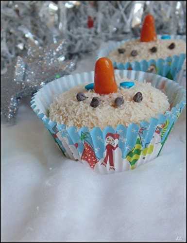 Cupcakes bonhommes de neige