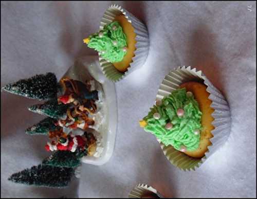 Cupcakes sapin de Noël