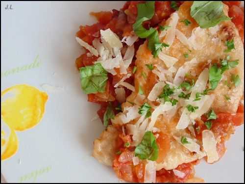 Escalopes de porc sauce tomate