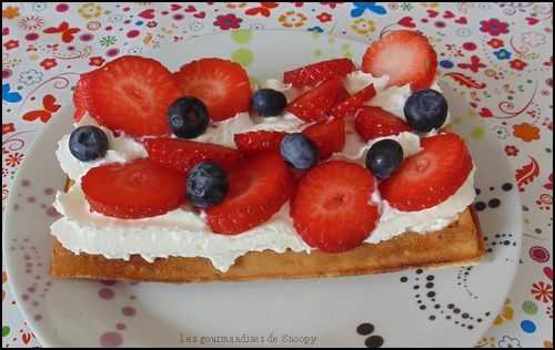 Gaufres (garniture aux fraises)