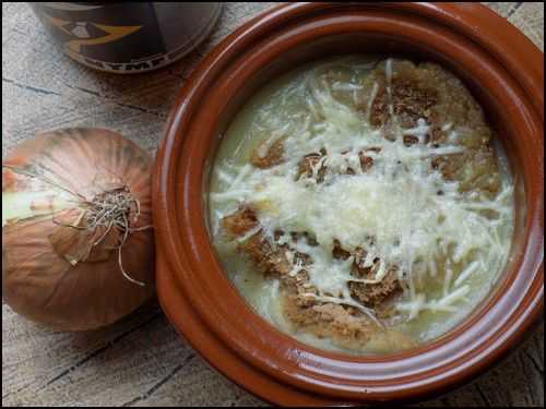 Gratinée d'oignon à la bière