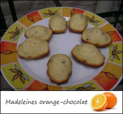 Madeleines à l'orange et pépites de chocolat