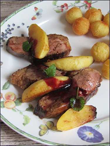 Magret de canard érable pomme