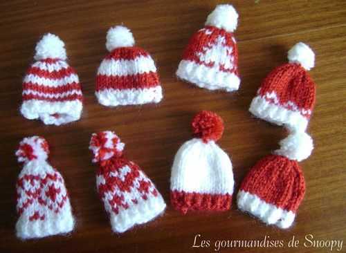 Minis bonnets pour décorer le sapin