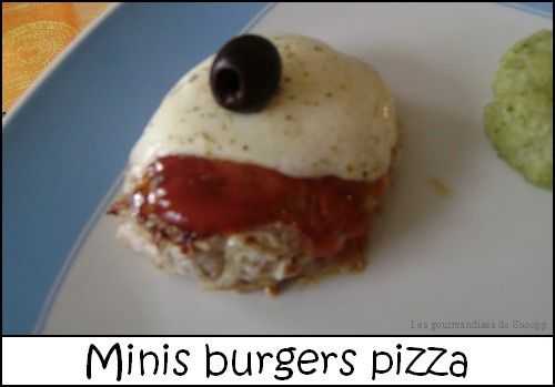 Minis burgers pizza