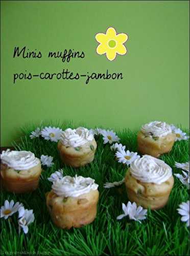 Minis muffins pois-carotte-jambon