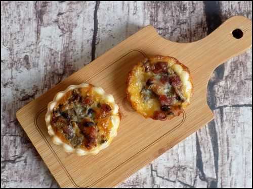 Minis quiches lardons champignons