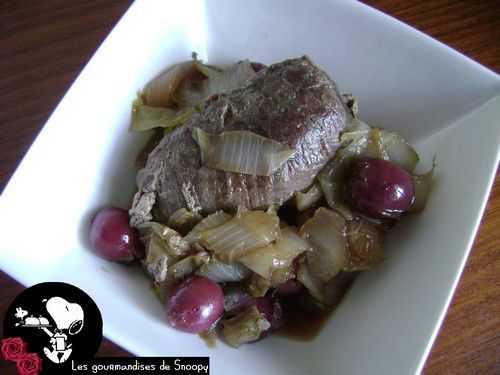 Paupiettes de boeuf aux endives et cerises du Nord