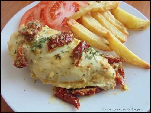 Poulet à la moutarde et tomates sechées