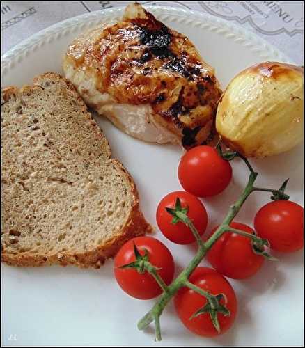 Poulet rôti au romarin et oignons rôtis - Une toquée en cuisine