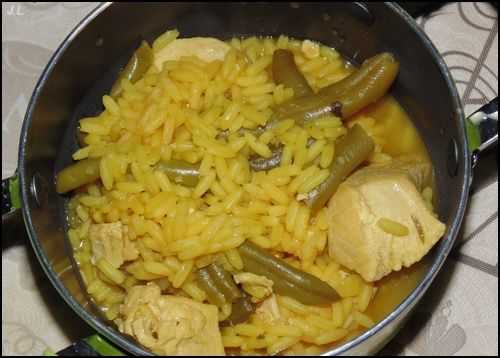 Risotto safrané au poulet et estragon