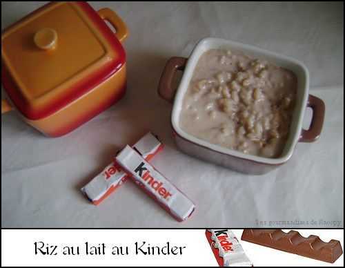 Riz au lait au Kinder