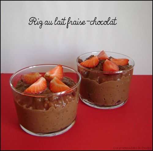 Riz au lait fraise-chocolat