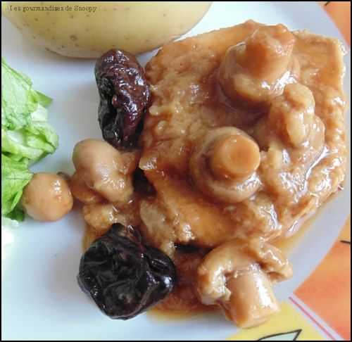 Rôti aux champignons et aux pruneaux (au cuisicook)