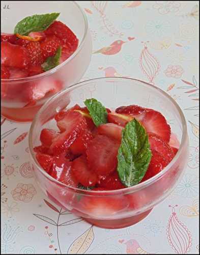 Salade de fraises au Cointreau