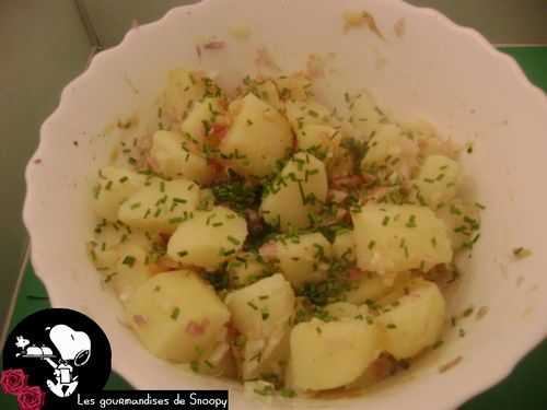 Salade de pommes de terre à la sauce sucrée salée - Une toquée en cuisine