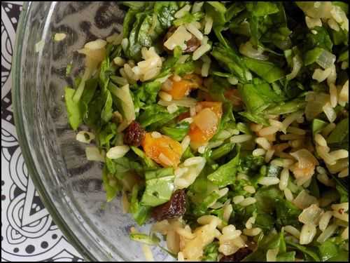 Salade de riz aux fruits secs