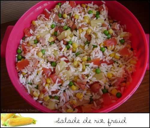 Salade de riz froid