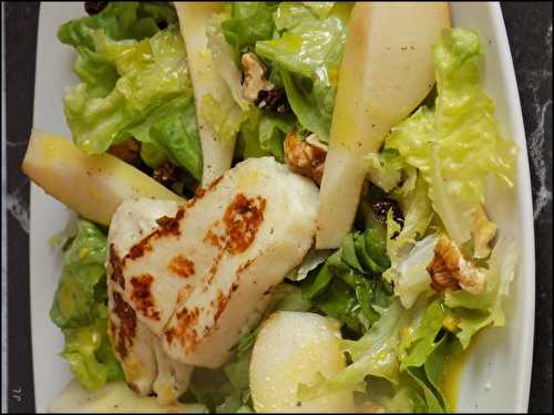 Salade halloumi poires