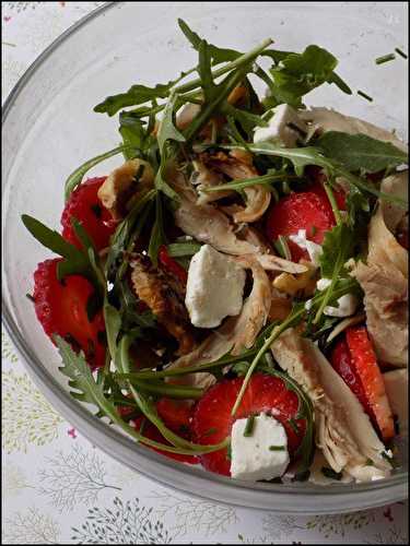 Salade poulet fraises feta