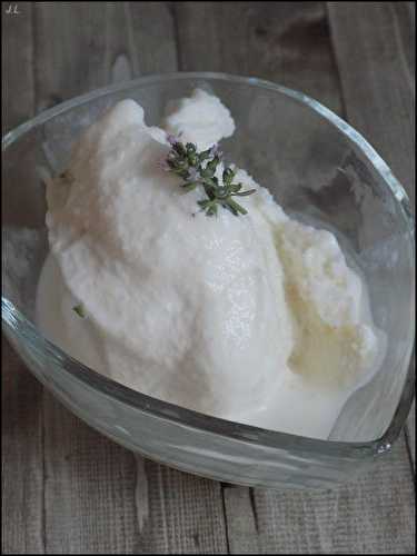 Sorbet au fromage de chèvre et miel