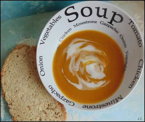 Soupe de patate douce au lait de coco