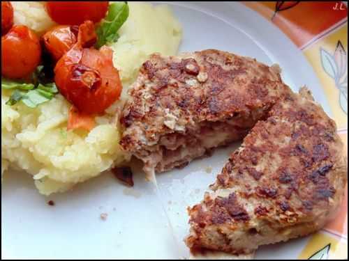 Steaks hachés au coeur de mozzarella