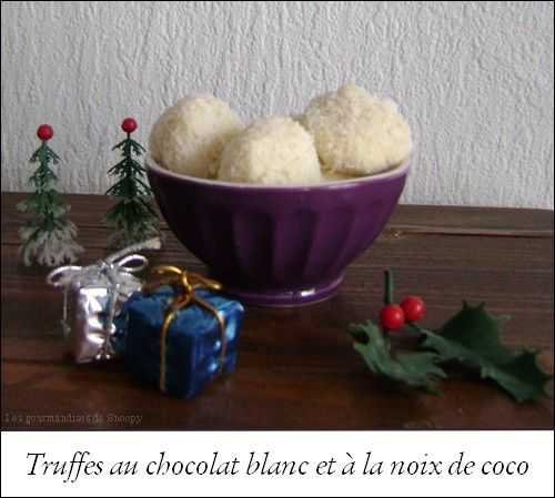 Truffes au chocolat blanc et à la noix de coco