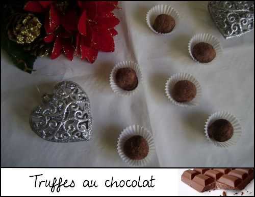 Truffes au chocolat - Une toquée en cuisine
