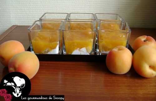 Verrine à la pêche et fromage blanc