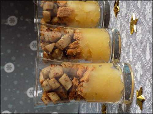 Verrine pomme-boudin-spéculoos