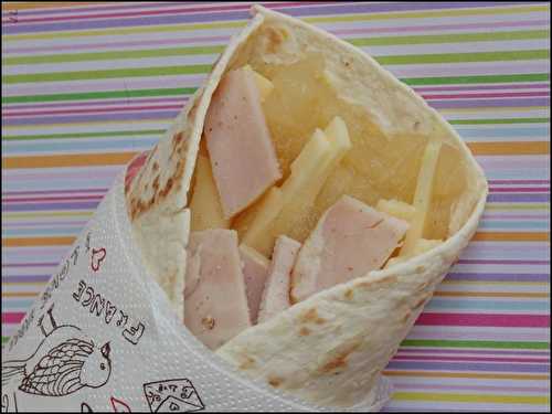 Wrap au porc, pomme et gouda