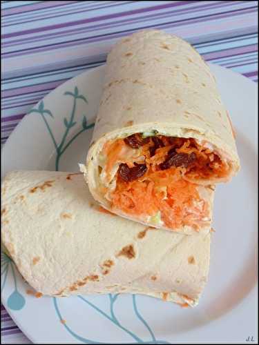 Wraps végétarien au fromage frais et carotte