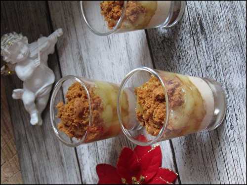 Verrine de foie gras à la poire et spéculoos