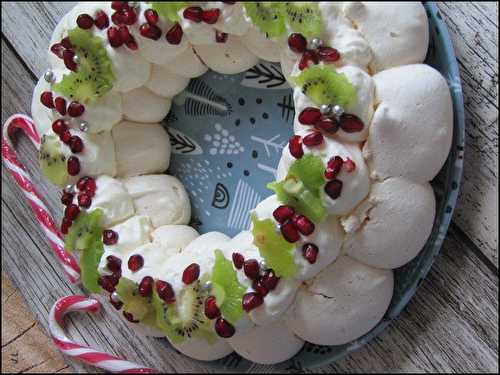 Couronne de Noel en meringue