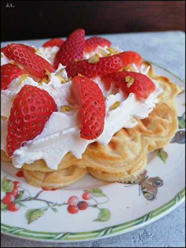 Gaufres aux fraises