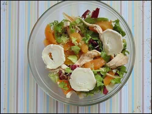 Salade abricot-chèvre - Une toquée en cuisine