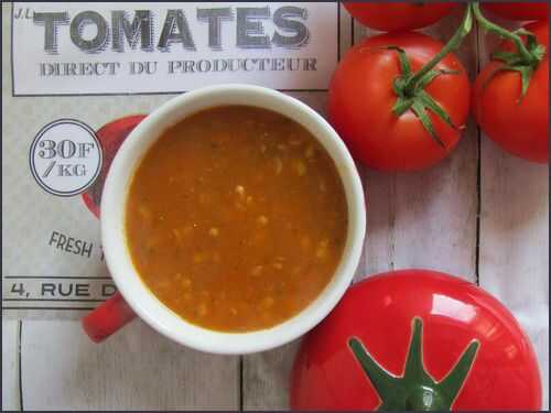 Soupe à la tomate et au blé