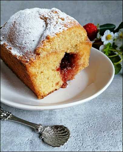 Cake vanille - fraises