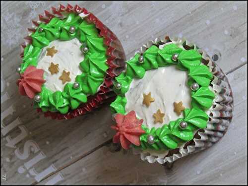Cupcakes couronne de Noël