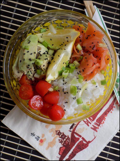 Bowl avocat-saumon 