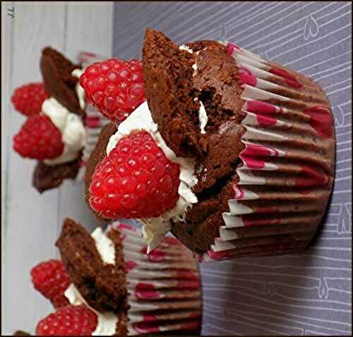 Cupcakes chocolat framboises 