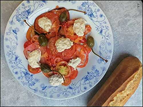 Carpaccio de tomates au thon 