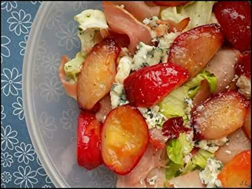 Salade aux prunes grillées